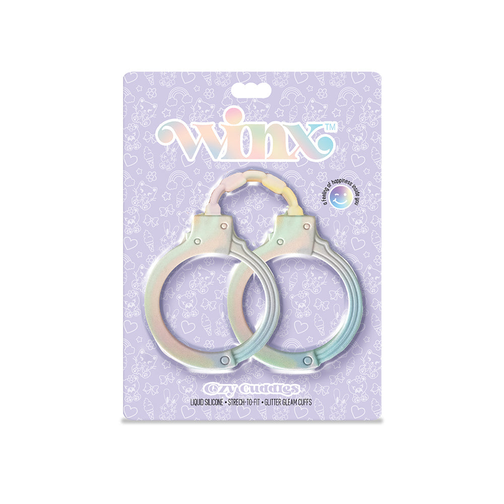 WINX Cozy Cuddles Silicone Handcuffs – Multi-Color – Stretch-To-Fit Design