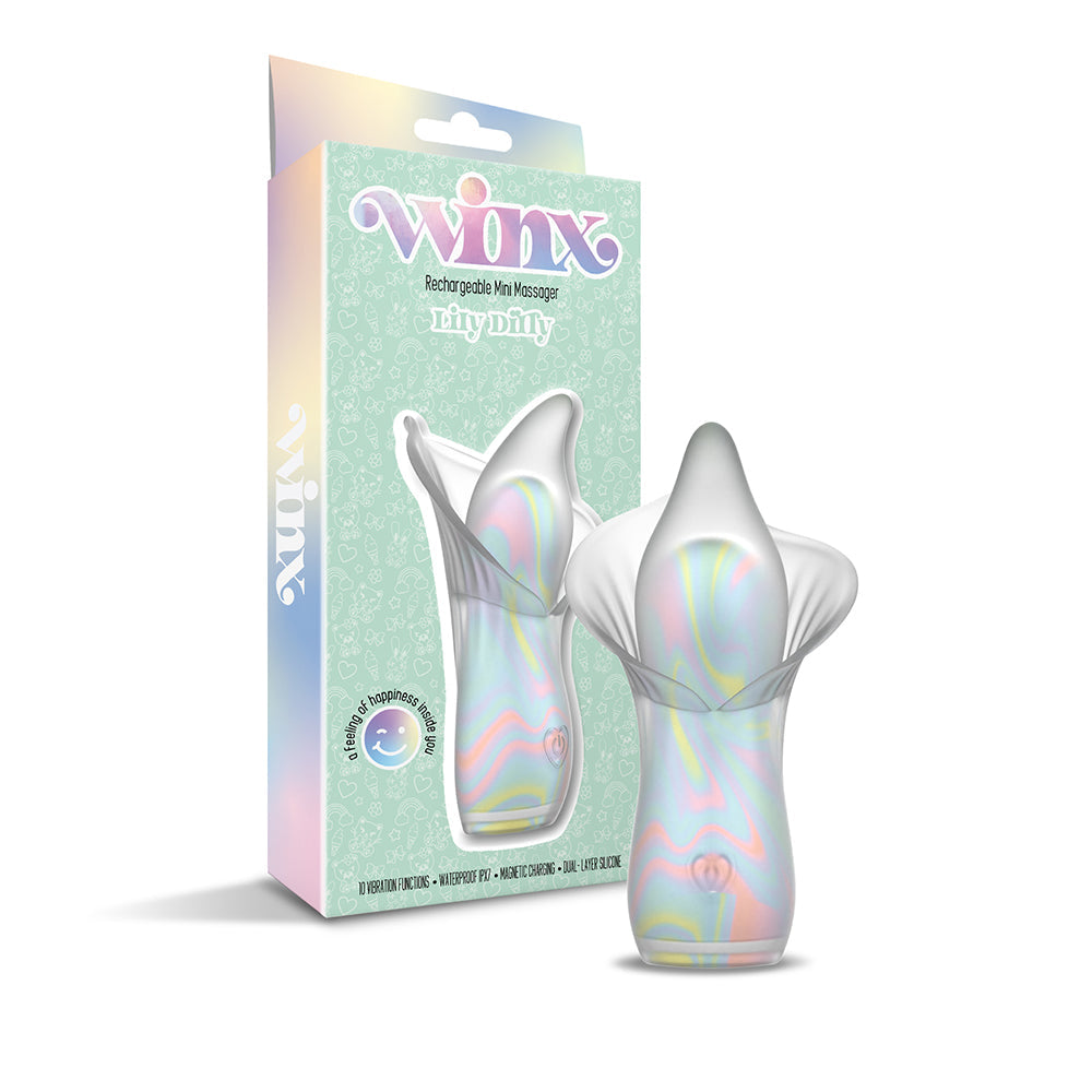 WINX Lily Dilly Squishy Silicone Vibrator – Multi-Color – 10 Vibration Functions