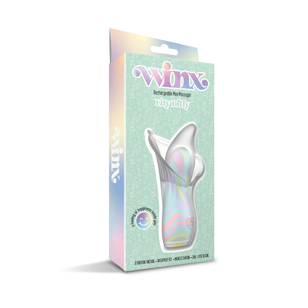 WINX Lily Dilly Squishy Silicone Vibrator – Multi-Color – 10 Vibration Functions