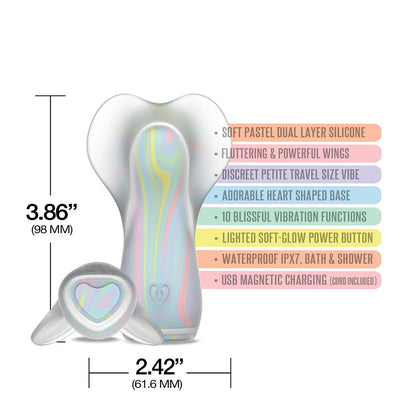 WINX Fancy Flutter Squishy Silicone Vibrator – Multi-Color – 10 Vibration Functions