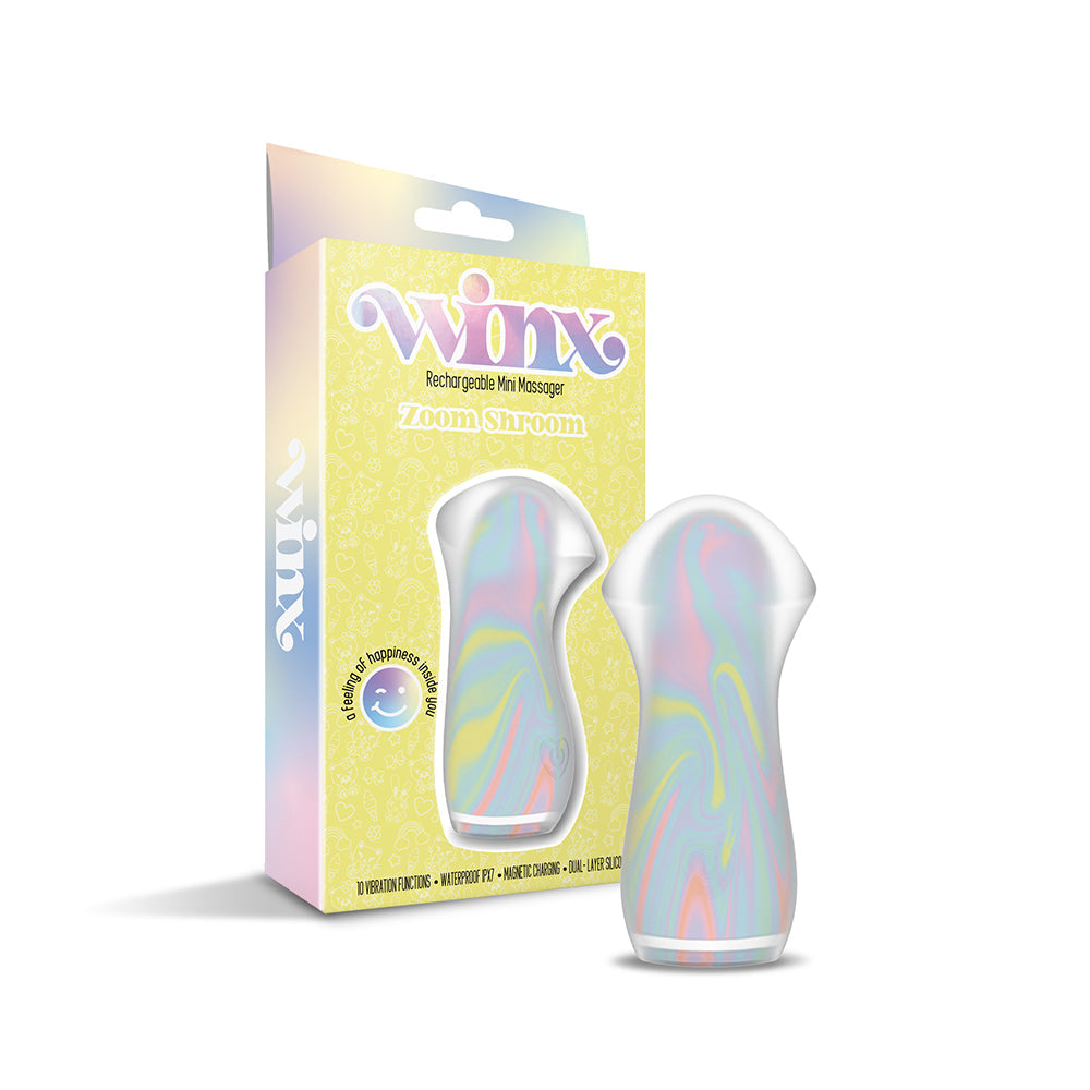 WINX Zoom Shroom Squishy Silicone Vibrator – Multi-Color