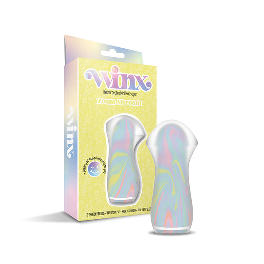 WINX Zoom Shroom Squishy Silicone Vibrator – Multi-Color