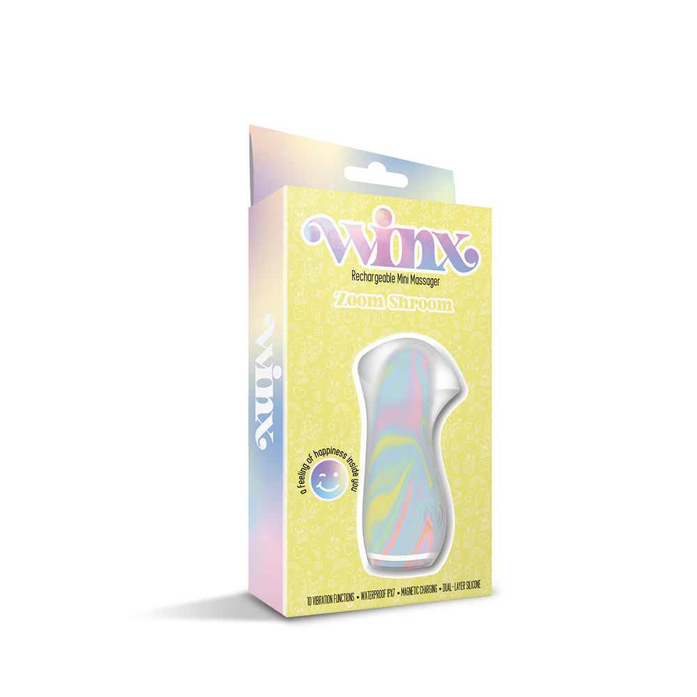 WINX Zoom Shroom Squishy Silicone Vibrator – Multi-Color