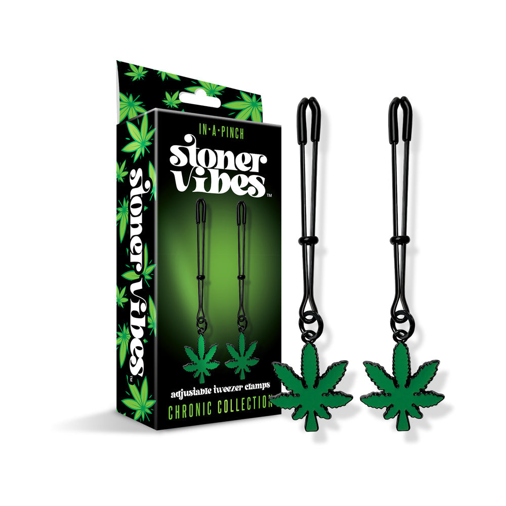 Stoner Vibes Chronic Collection 15-Piece Display – Green Nipple and Clitoral Clamps