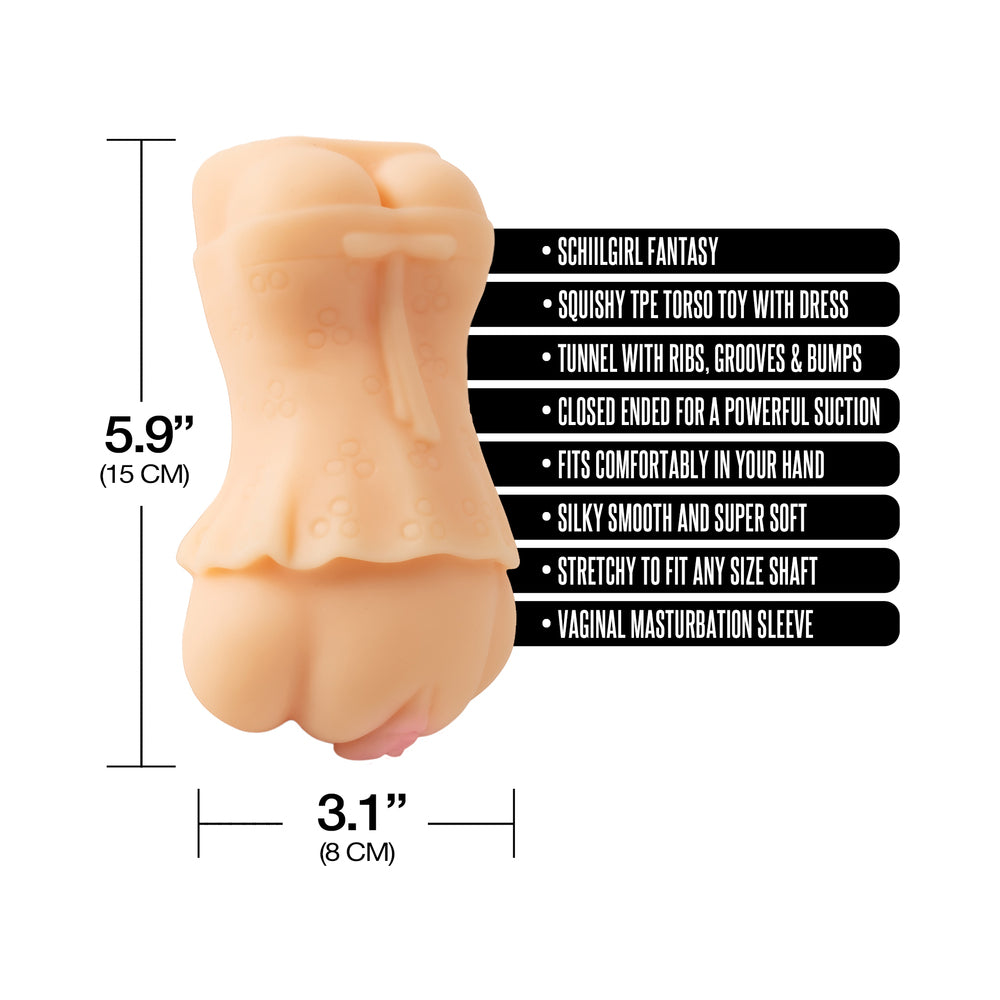Hentai Stroker Kamiko Schoolgirl – Realistic Stroker with Ribbed Tunnel – Vanilla/Ivory