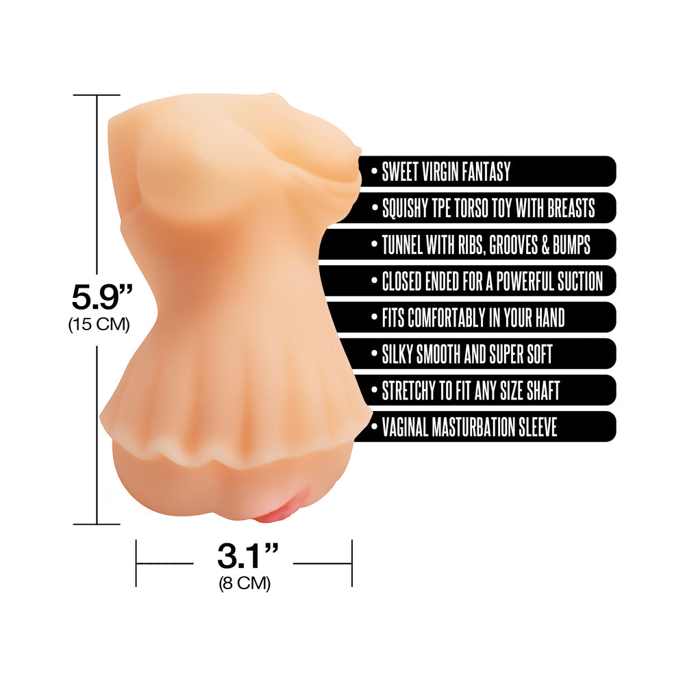 Global Novelties Hentai Stroker Misaki Sweet Virgin - Realistic Onahole with Ribbed Tunnel - Vanilla