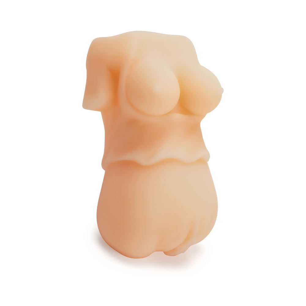 Global Novelties Hentai Stroker Sakura Naughty Maid - Ribbed Tunnel - Vanilla/Ivory/Beige