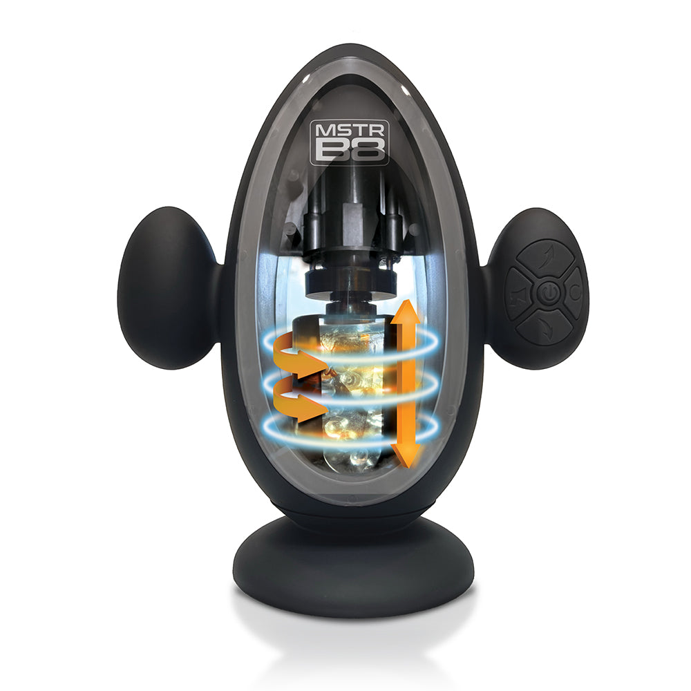 MSTR B8 Blast Off Automatic Thrusting and Vibrating Stroker – Black