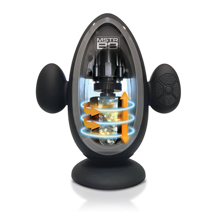 MSTR B8 Blast Off Automatic Thrusting and Vibrating Stroker – Black