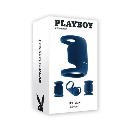 Playboy Jet Pack Penis Vibrator with 9 Vibration Speeds – Navy