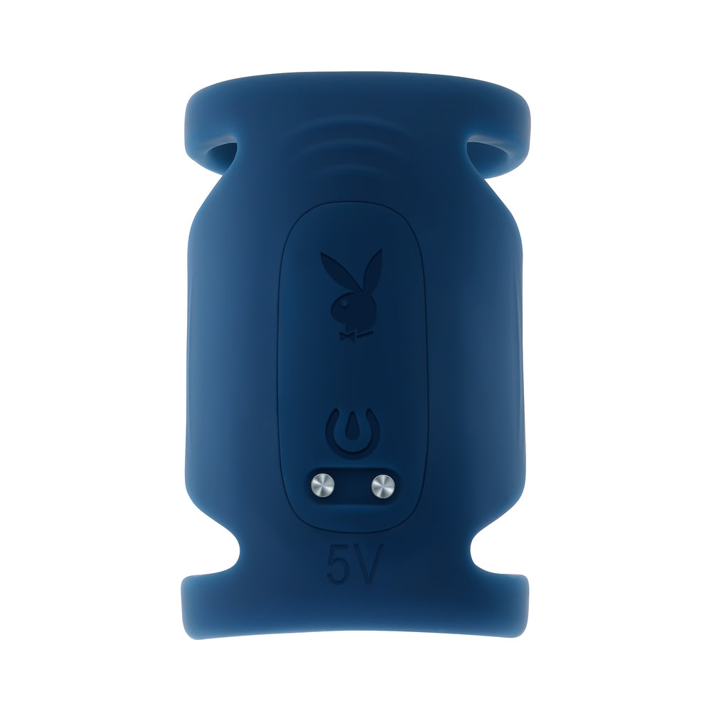 Playboy Jet Pack Penis Vibrator with 9 Vibration Speeds – Navy