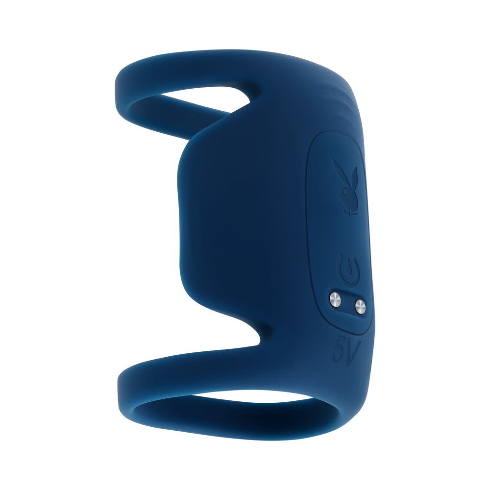 Playboy Jet Pack Penis Vibrator with 9 Vibration Speeds – Navy