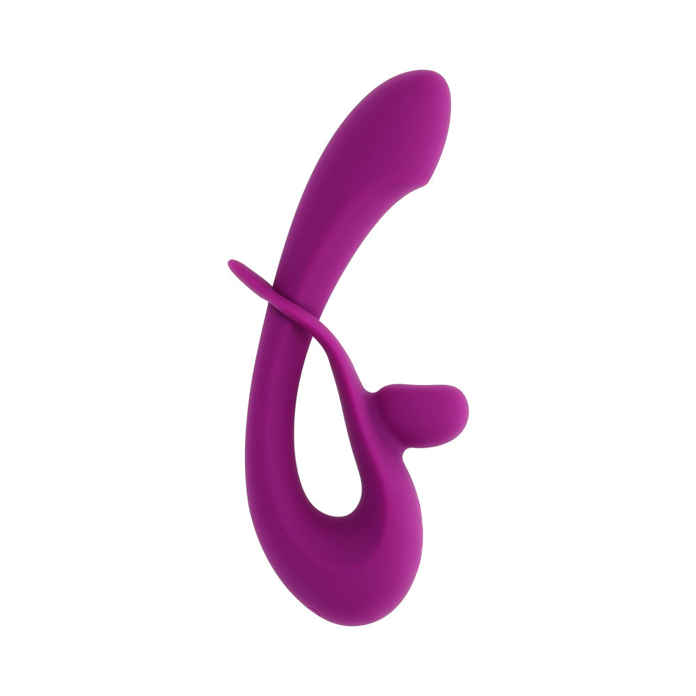 Playboy Cha Cha Slide Dual Vibrator with Adjustable Clitoral Shaft – Purple