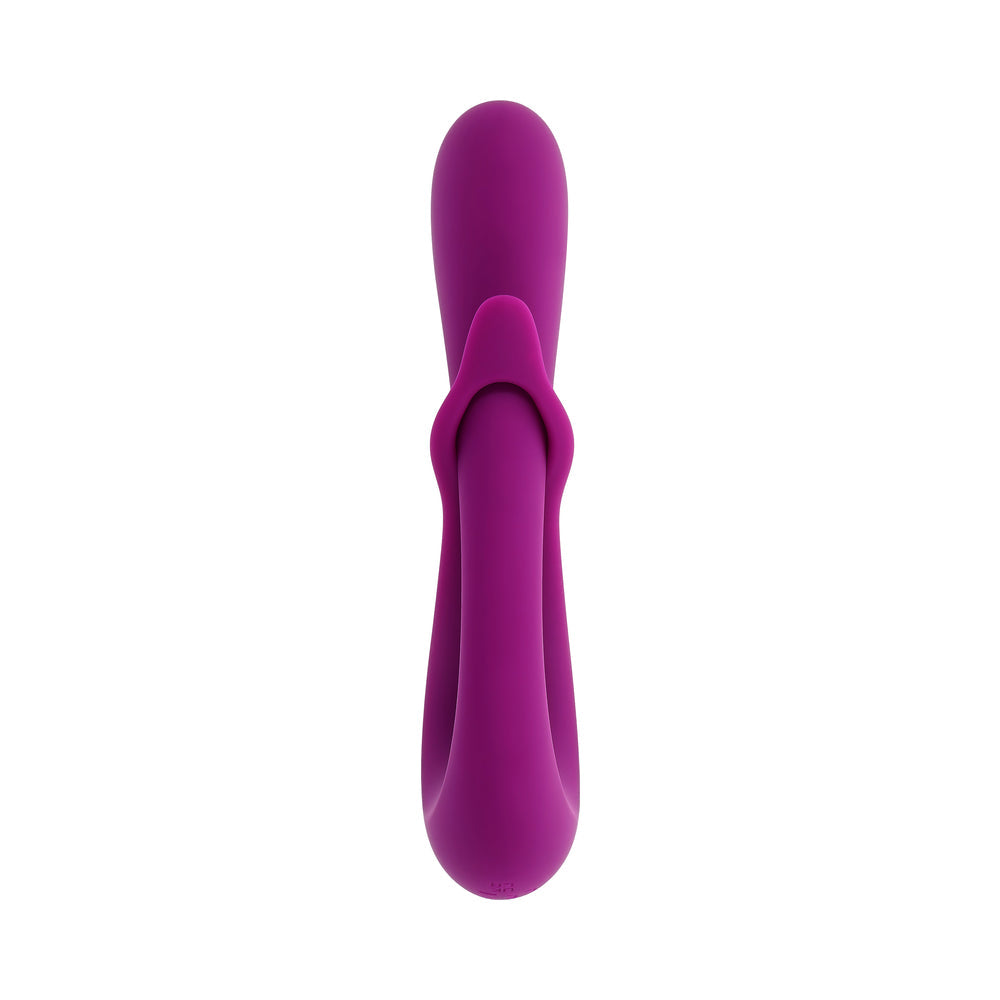 Playboy Cha Cha Slide Dual Vibrator with Adjustable Clitoral Shaft – Purple