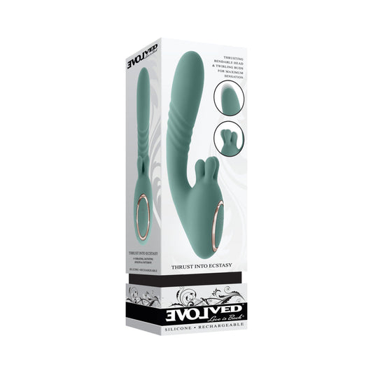 Evolved Thrust Into Ecstasy Mint Thrusting Toy with Rotating Prongs - Teal