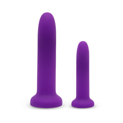 Together Duo 2-Piece Silicone Dildo & Harness Set – Purple