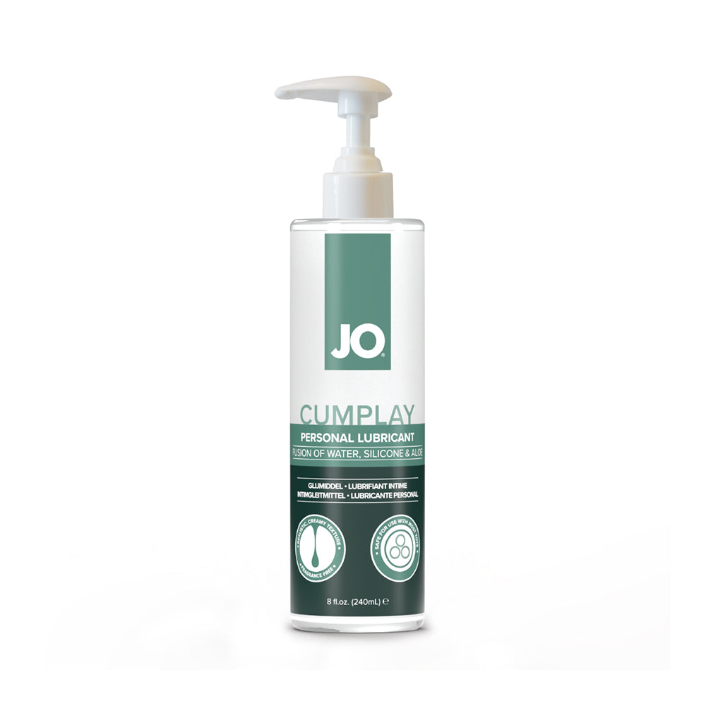 JO Cumplay Hybrid Personal Lubricant 8 oz - Creamy and White Texture
