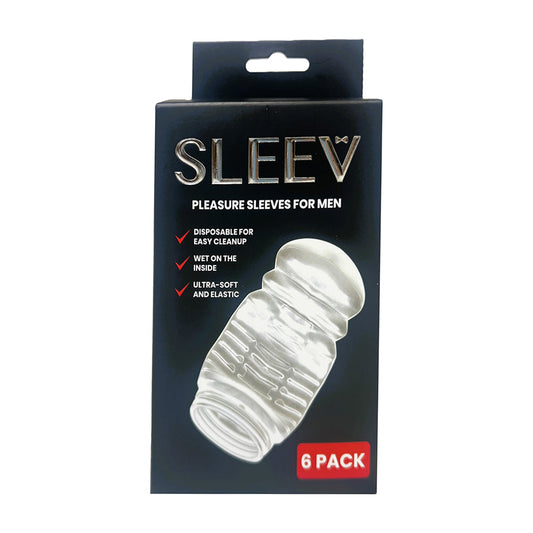 SLEEV 6 Pack Personal Sleeves – Clear, TPE Elastomer