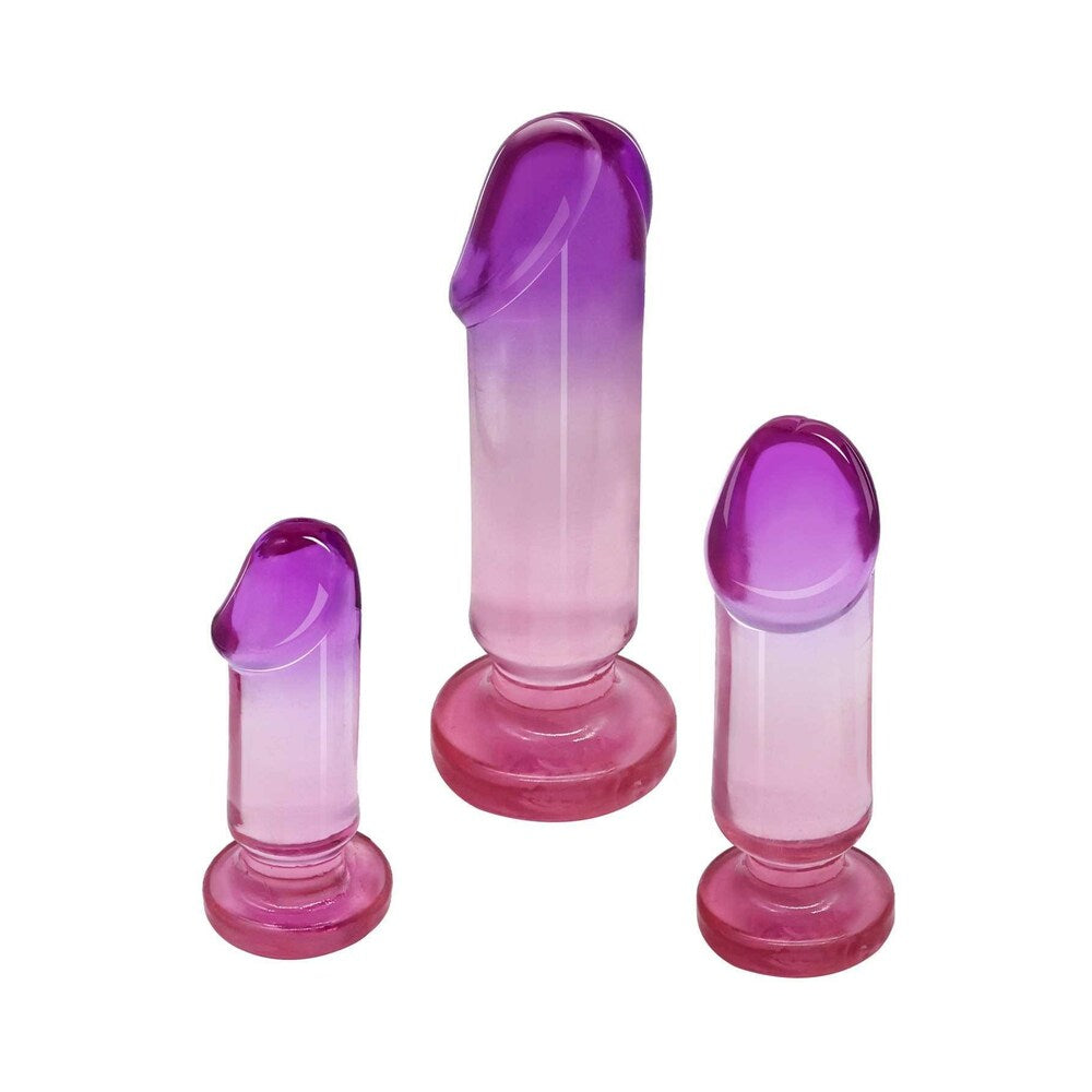 Adam & Eve Sunset Dreams Anal Plug Training Kit – Multi-Color – 3 Pack