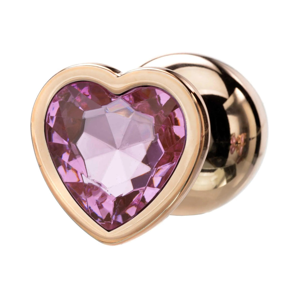 Adam & Eve Rose Gold Pink Heart Anal Plug Training Set - 3 Sizes