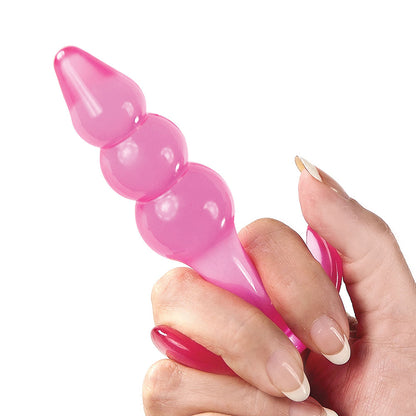 Adam & Eve Bumpy Bubbles Anal Plug – Hot Pink – 4.25" Soft TPR Anal Plug