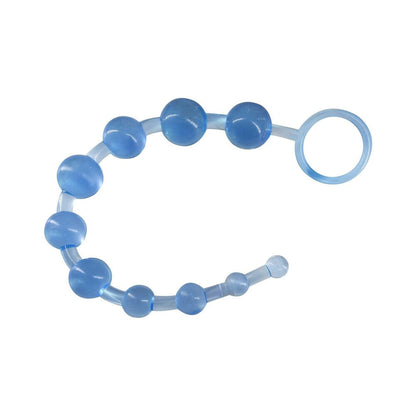 Adam & Eve Sassy Anal Beads – Graduated Anal Beads with Pull Ring – Blue