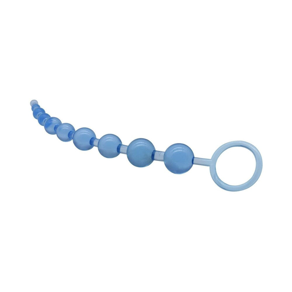 Adam & Eve Sassy Anal Beads – Graduated Anal Beads with Pull Ring – Blue