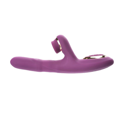 Adam & Eve Rose Gold Tappin' Rabbit – Clit Tapping Stimulator with G-Spot Vibration – Hot Pink