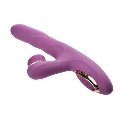 Adam & Eve Rose Gold Tappin' Rabbit – Clit Tapping Stimulator with G-Spot Vibration – Hot Pink