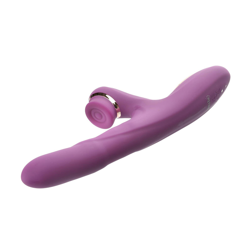 Adam & Eve Rose Gold Tappin' Rabbit – Clit Tapping Stimulator with G-Spot Vibration – Hot Pink