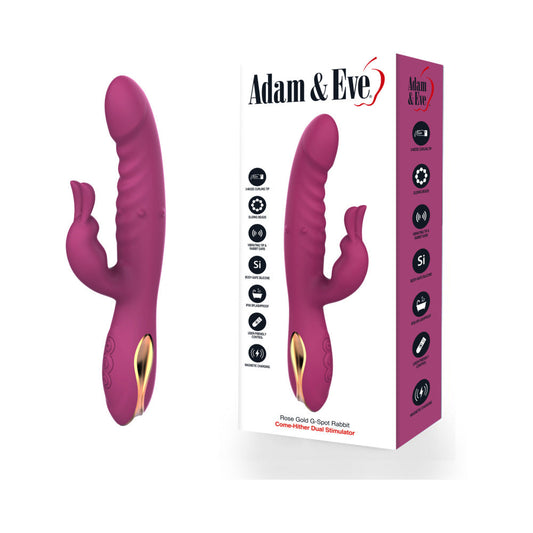 Adam & Eve Rose Gold G-Spot Rabbit Vibrator – Hot Pink