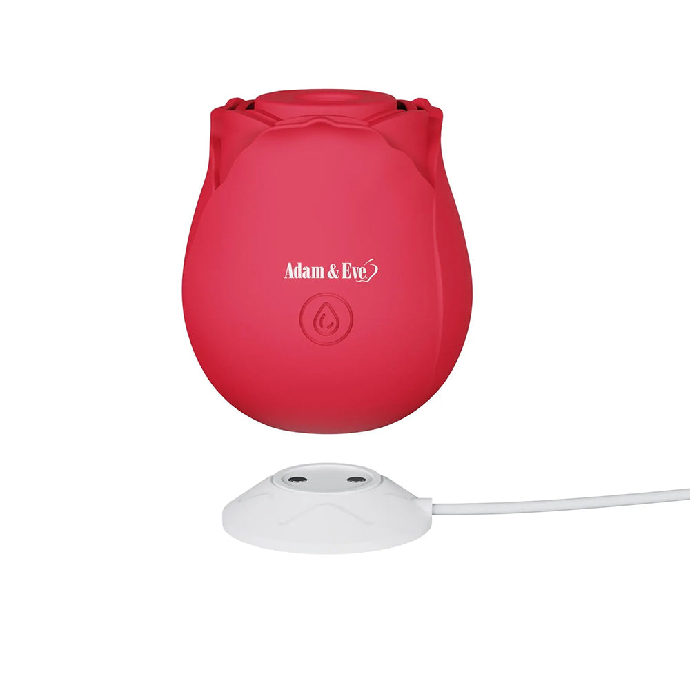 Adam & Eve Eve's Ravishing Suction Rose Clitoral Stimulator with Vibration - Red