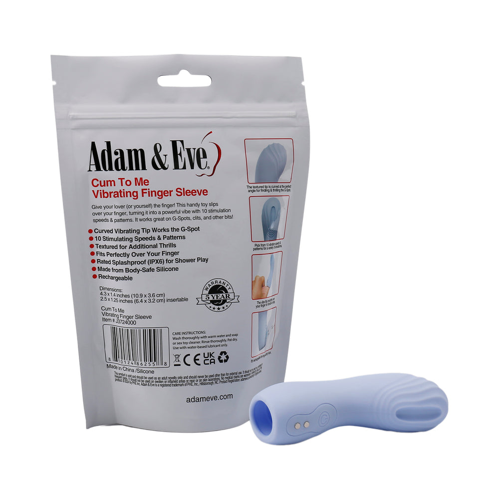 Adam & Eve Cum To Me Finger Vibrator – Periwinkle