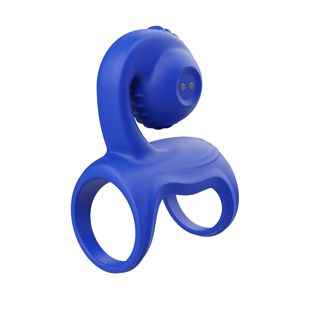 Adam & Eve Vibrating Couples Cage – Blue – Couples Penis Cage with 10 Vibration Modes