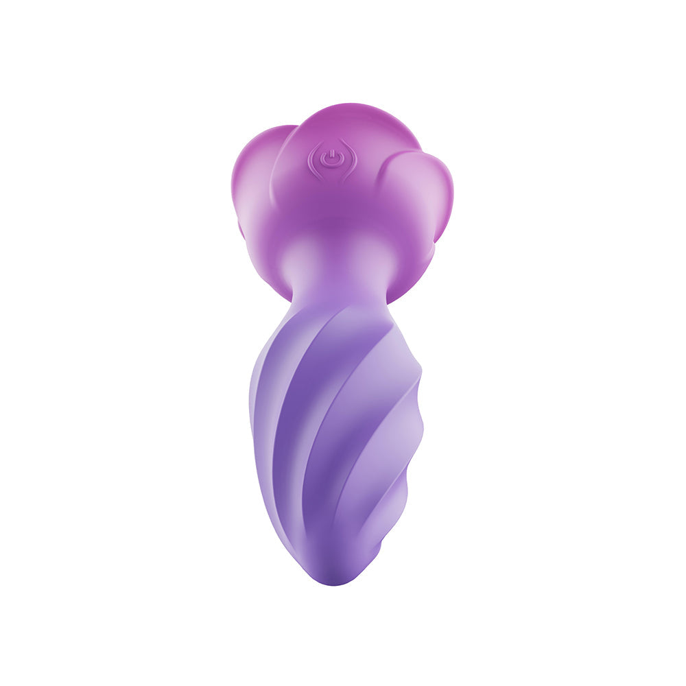 Adam & Eve Rotating Rose Anal Plug with Vibration – Periwinkle