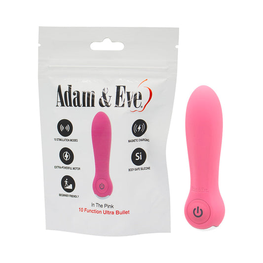 Adam & Eve In The Pink Ultra Bullet - Hot Pink - 10 Stimulation Modes