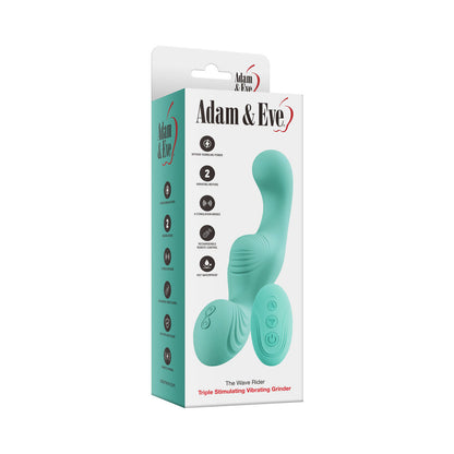Adam & Eve The Wave Rider Rumbly Vibrating Grinder – Teal