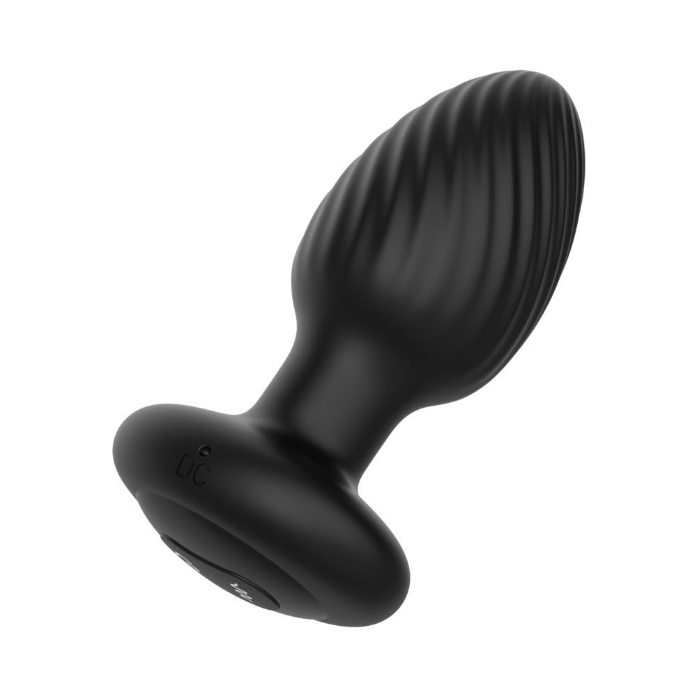 Nexus Tornado Large Rotating and Vibrating Butt Plug with Remote Control – Black