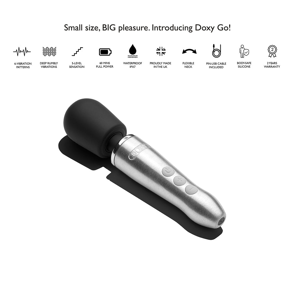 Doxy Go Travel-Sized Wand Massager – Multi-Color