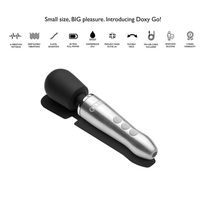 Doxy Go Travel-Sized Wand Massager – Multi-Color