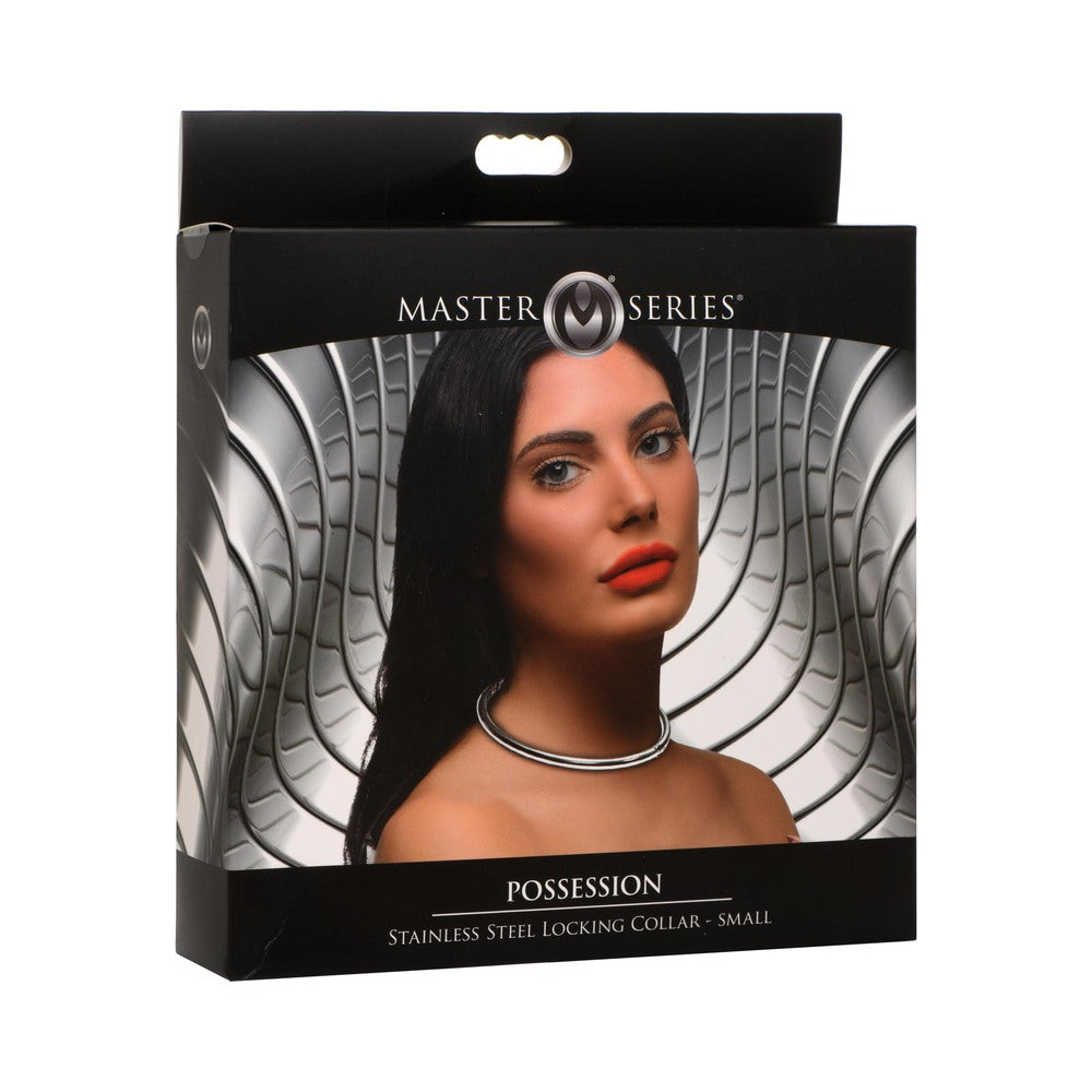 Master Series Possession Stainless Steel Locking Collar Size S - Silver