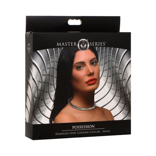 Master Series Possession Stainless Steel Locking Collar Size S - Silver
