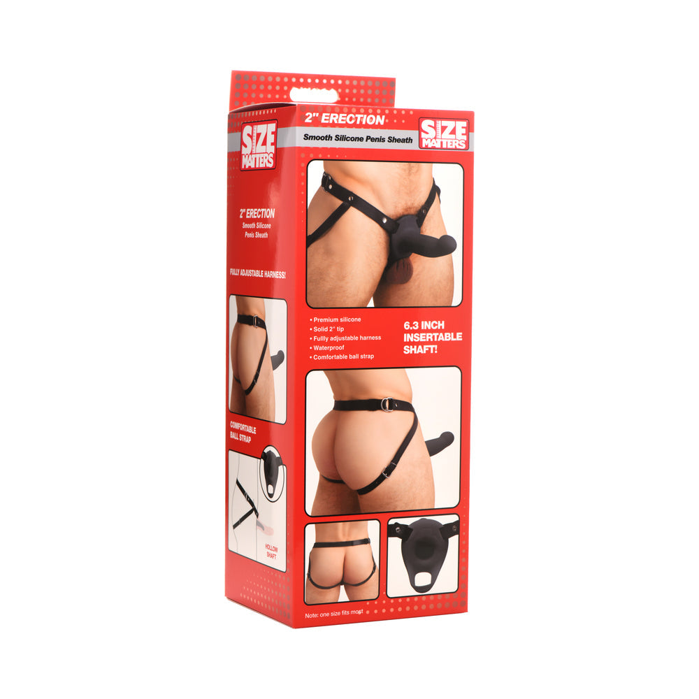 Size Matters Smooth Silicone Penis Sheath – Black