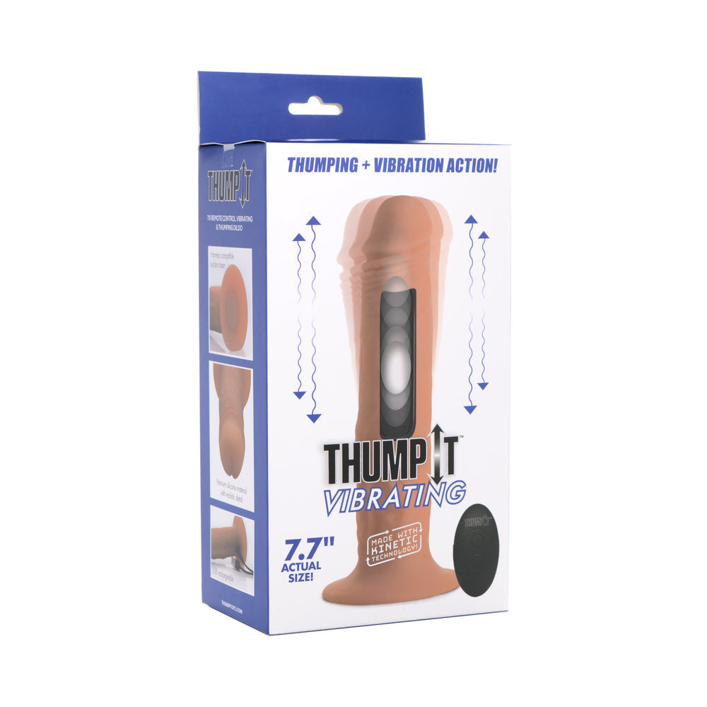 Thump It 7X Remote Vibrating & Thumping Dildo – Vanilla