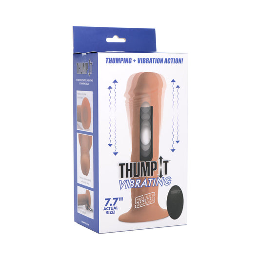 Thump It 7X Remote Vibrating & Thumping Dildo – Vanilla
