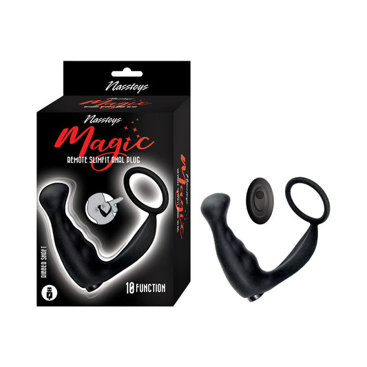 Nasstoys Remote Slimfit Anal Plug – Black – 10 Function Vibrating Prostate Plug