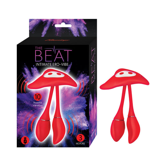 Nasstoys The Beat Intimate Ero-Vibe – 10-Vibration Function Silicone Vibrator – Red