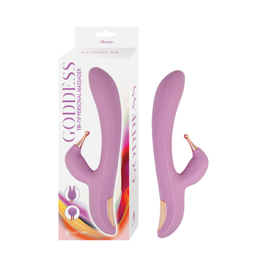 Nasstoys Goddess Tri-Tip Personal Massager – Lavender – 9 Vibrating Functions