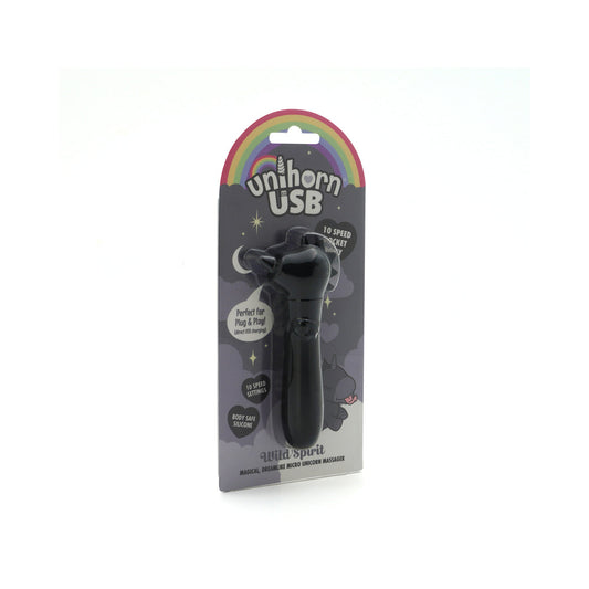 Unihorn USB Vibrating Bullet - 10 Speed Settings - Black
