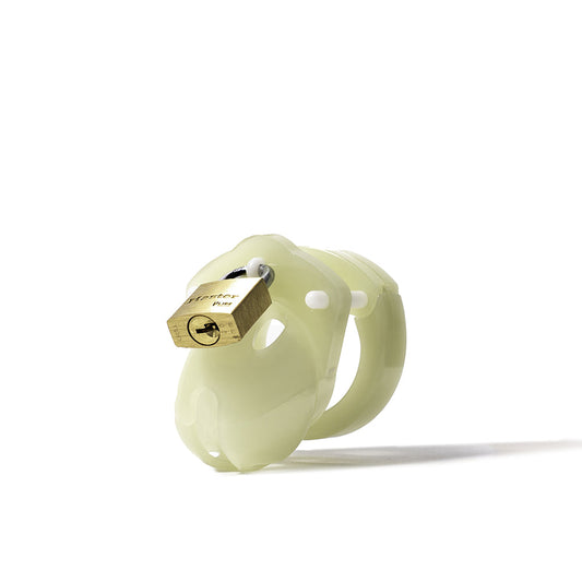 CB-X Mini-Me Glow-in-the-Dark Chastity Cage Kit – White